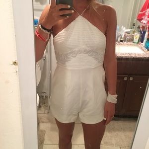 White fancy romper